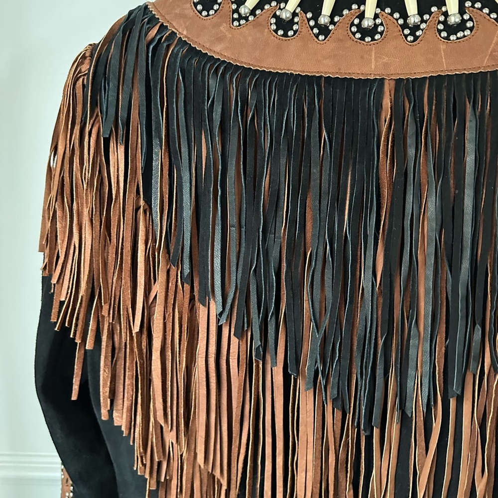 Leather Gallery Fringe Western Jacket Size Medium - Picture 4 of 7